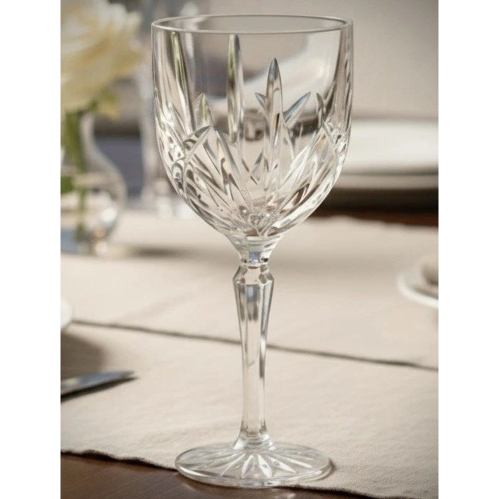 MARQUIS By WATERFORD Brookside Crystal Water Goblet 8.5" Elegant Stemware Glass